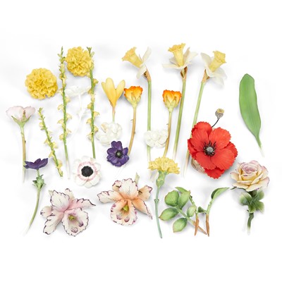 Lot 130 - Group of Porcelain Flowers