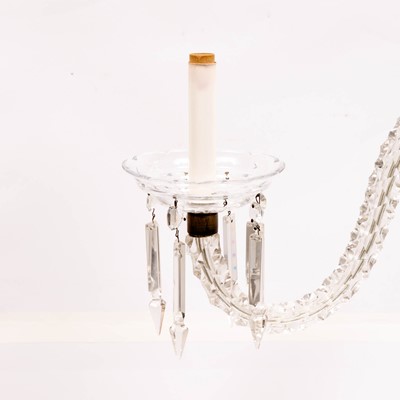 Lot 362 - George III Style Three-Light Glass Chandelier