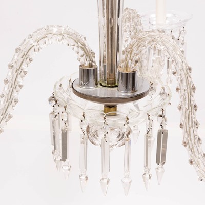 Lot 362 - George III Style Three-Light Glass Chandelier
