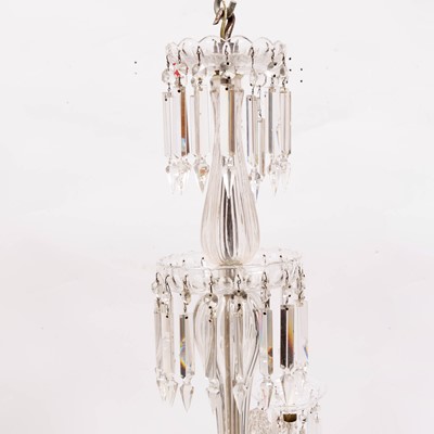 Lot 362 - George III Style Three-Light Glass Chandelier