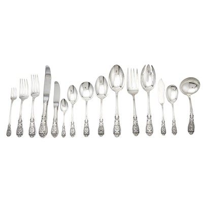 Lot 90 - Easterling Sterling Silver "Southern Grandeur" Pattern Flatware Service