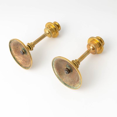 Lot 67 - Pair of English Brass Candlesticks