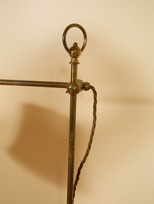 Lot 46 - Pair of Adjustable Brass Floor Lamps