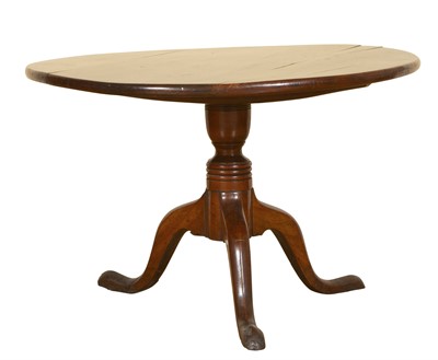 Lot 122 - George II Elm Tilt-Top Tea Table