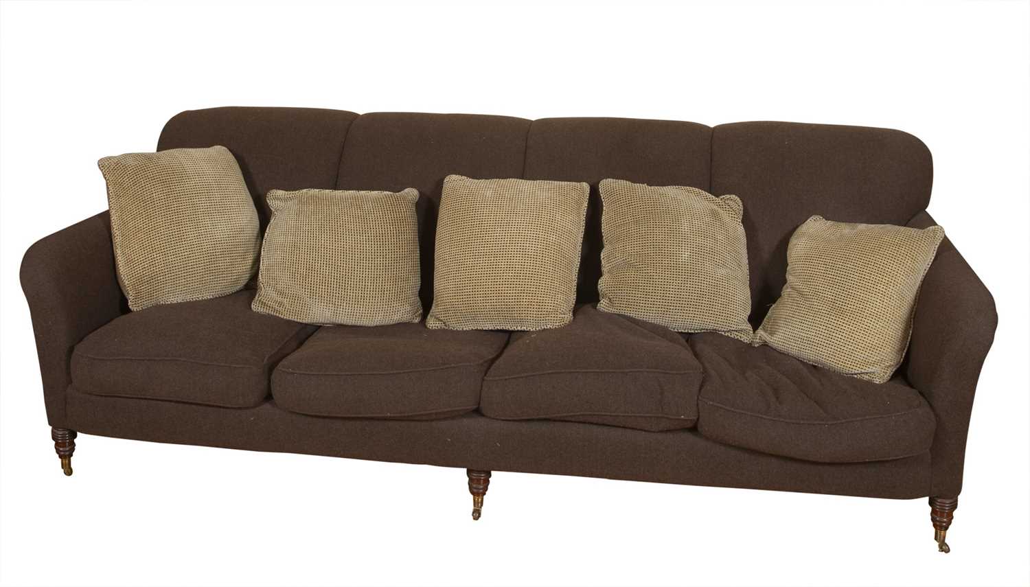 Lot 148 - Victorian Style Upholstered Four-Cushion Sofa
