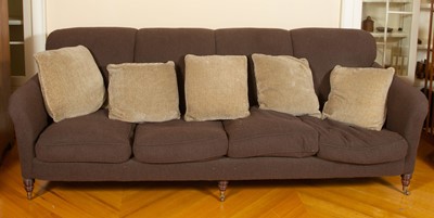 Lot 148 - Victorian Style Upholstered Four-Cushion Sofa