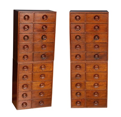 Lot 19 - Pair of Victorian Mahogany Chests of Drawers