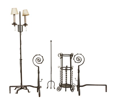 Lot 113 - Group of Wrought Iron Accessories