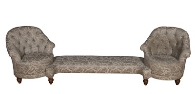 Lot 35 - Victorian Upholstered Tête-à-Tête