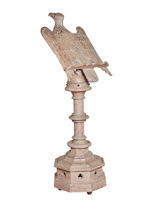 Lot 243 - Continental  Limed Oak Eagle Lectern