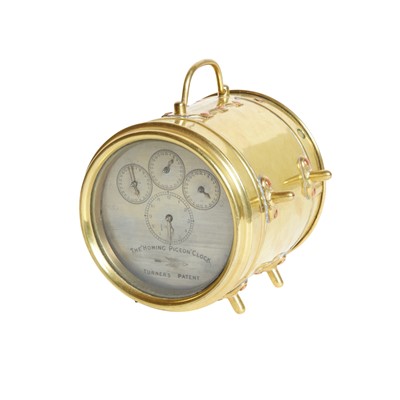 Lot 15 - Brass “Homing Pigeon” Clock