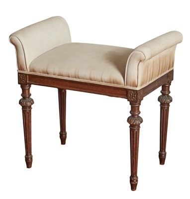 Lot 187 - Louis XVI Style Upholstered Mahogany Bench