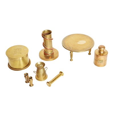 Lot 100 - Group of Brass Table Articles