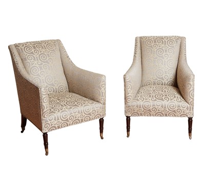 Lot 18 - Pair of Regency Style Upholstered Bergères