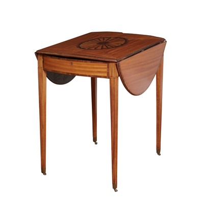 Lot 9 - George III Inlaid Satinwood Bowfront Pembroke Side Table
