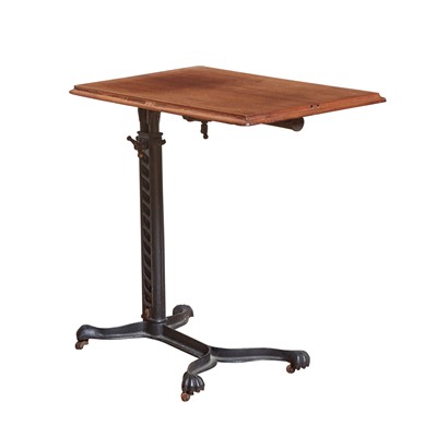 Lot 236 - Mahogany and Cast Iron Adjustable Reading Table