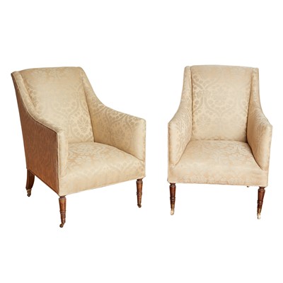Lot 17 - Pair of Regency Upholstered Bergères