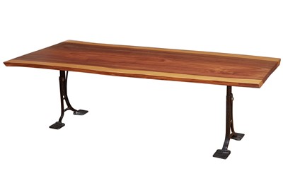 Lot 150 - Free Edge Low Table with Adjustable Iron Base