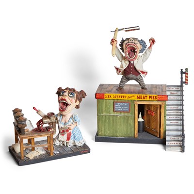 Lot 284 - An artist's three-dimensional caricature of Sweeney Todd characters