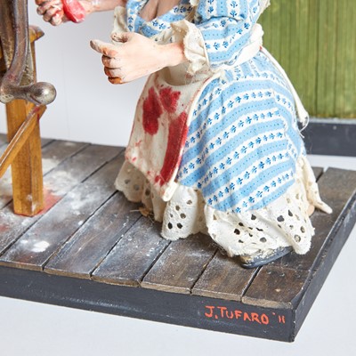 Lot 284 - An artist's three-dimensional caricature of Sweeney Todd characters