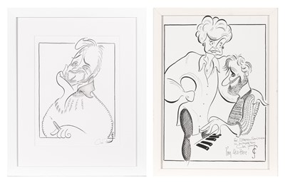 Lot 3 - Two Caricatures of Stephen Sondheim by Clive Francis