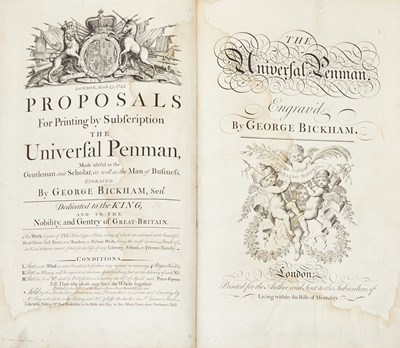 Lot 258 - Bickham's Universal Penman, with the rare prospectus bound-in