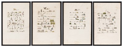Lot 8 - Four Hand-Colored French Rebus Prints