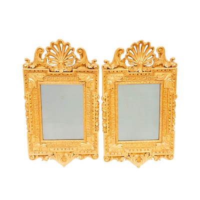 Lot 822 - Pair of George II Style Giltwood Small Mirrors