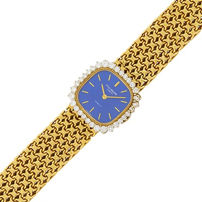 Lot 143 - Patek Philippe Gold and Diamond Wristwatch, Ref. 4181, Retailed by Gubelin