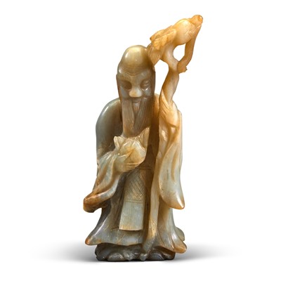 Lot 16 - A Chinese Jade Carving of Shoulao
