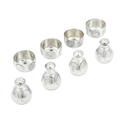 Lot 145 - Shreve & Co. Novelty Sterling Silver Salt and Pepper Set