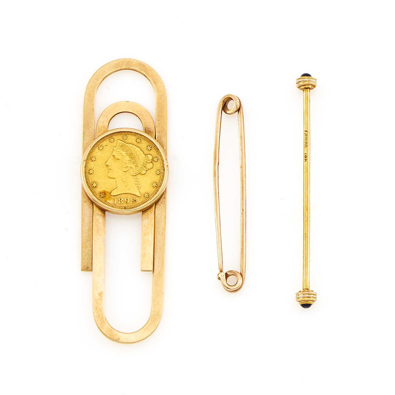 Lot 1090 - Group of Gold Gentlemen's Accessories