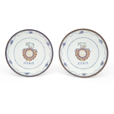 Lot 149 - Pair of Chinese Export Eastern Market Porcelain Plates