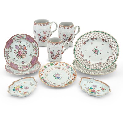 Lot 151 - Group of Chinese Export Famille Rose Porcelain Table Articles