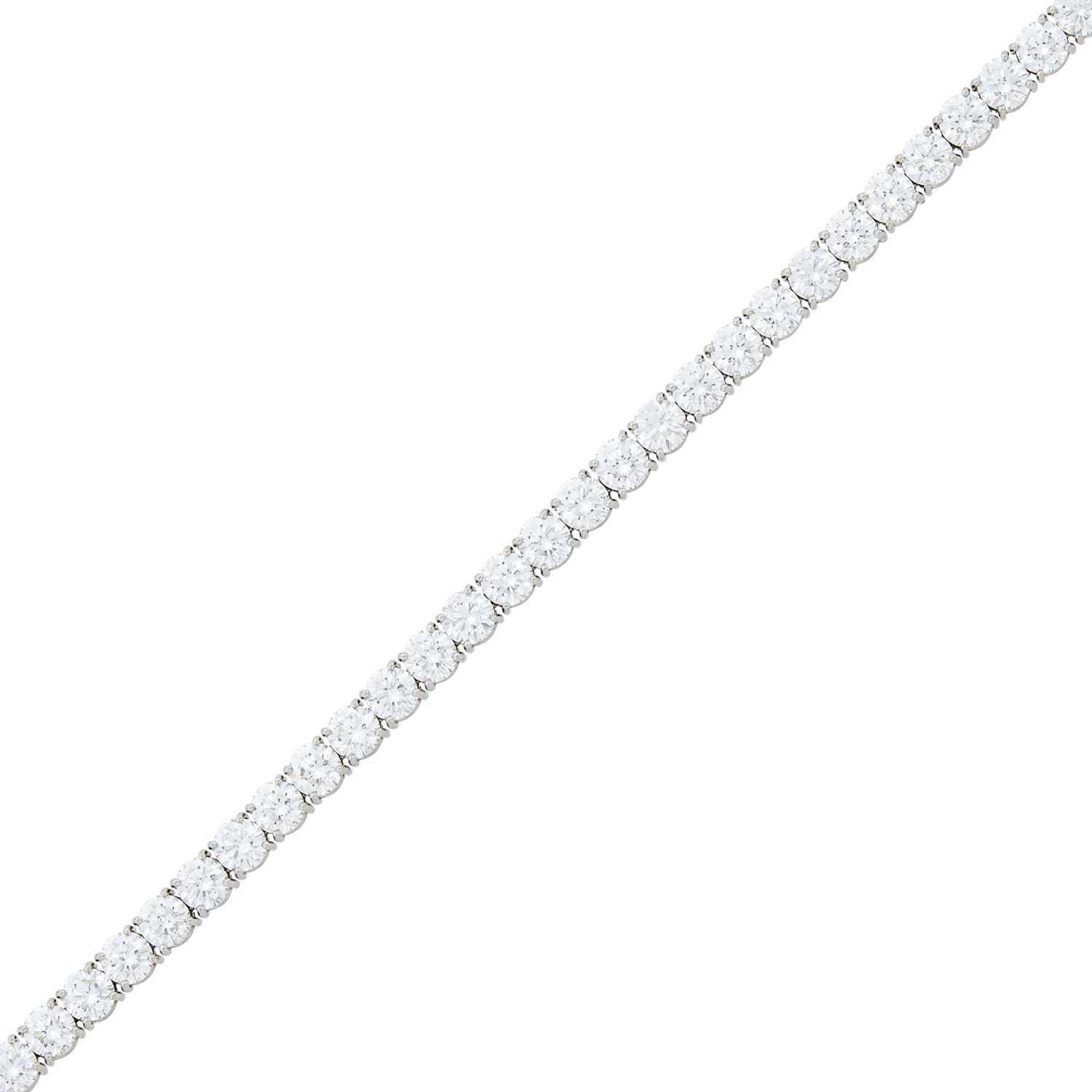 Lot 308 - Platinum and Diamond Bracelet