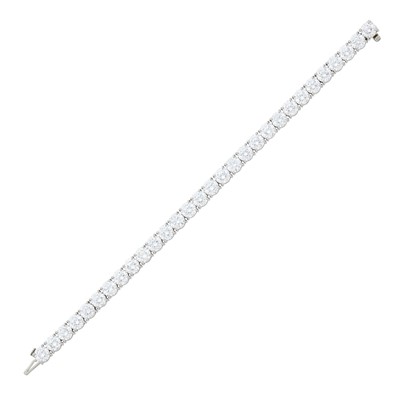 Lot 308 - Platinum and Diamond Bracelet