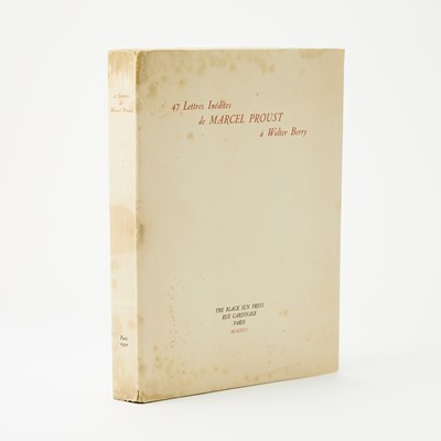 Lot 140 - Proust letters published by Harry Crosby's Black Sun Press