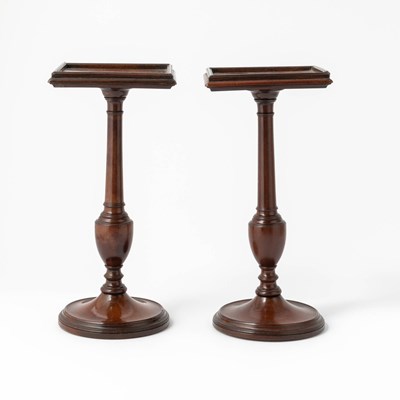 Lot 5 - Pair of Victorian Mahogany Miniature Candlestands