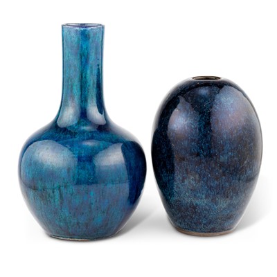 Lot 258 - Two Chinese Flambe Porcelain Vases
