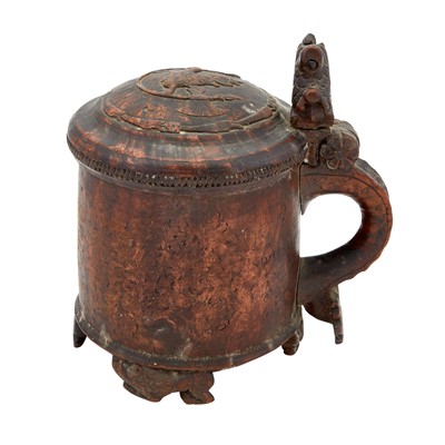 Lot 493 - Norwegian Burr Birch Peg Tankard
