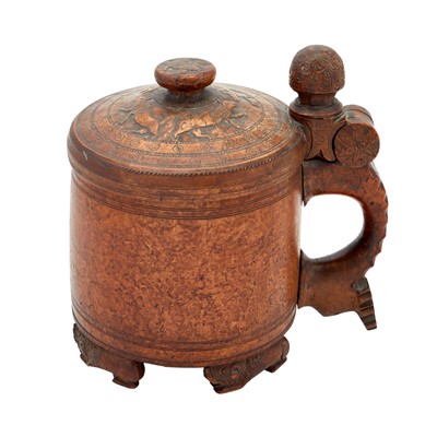 Lot 492 - Norwegian Burr Birch Peg Tankard