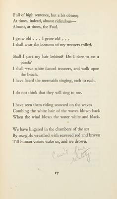 Lot 256 - Two volumes of T.S. Eliot poems annotated by Stephen Sondheim
