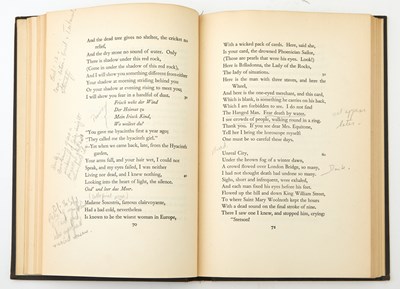 Lot 256 - Two volumes of T.S. Eliot poems annotated by Stephen Sondheim