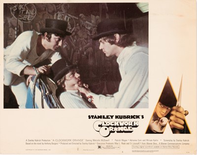 Lot 5128 - Poster and lobby cards for Stanley Kubrick's A Clockwork Orange