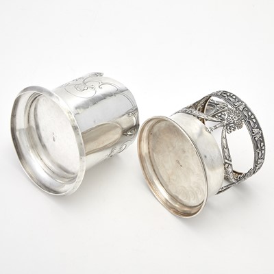 Lot 39 - Two Russian Silver Tea Glass Holders