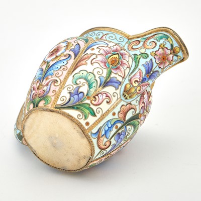 Lot 107 - Russian Silver and Cloisonné Enamel Cream Jug
