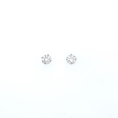 Lot 2172 - Pair of White Gold and Diamond Stud Earrings