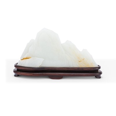 Lot 59 - A Chinese White Jade Brush Rest