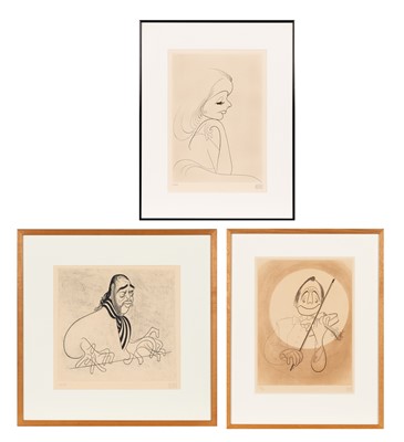 Lot 5212 - Jack Benny, Greta Garbo, and Duke Ellington by Hirschfeld