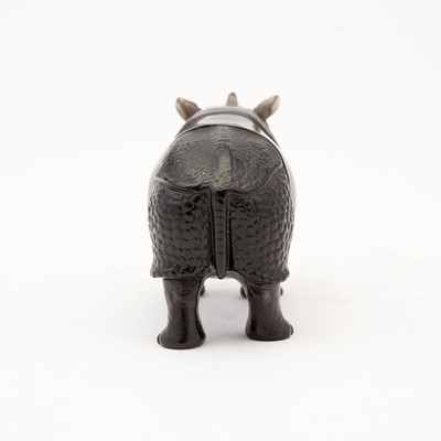Lot 143 - Continental Smoky Quartz Figure of a Rhinoceros